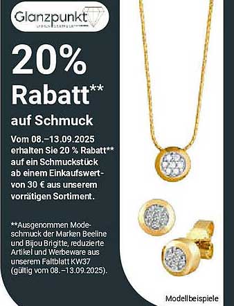 20% Rabatt auf Schmuck bei Globus