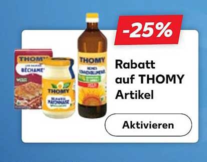 25% Rabatt auf THOMY Artikel