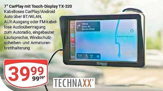 7" CarPlay mit Touch-Display TX-320