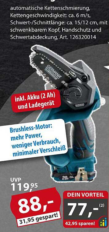 Akku-Schneider mit Brushless-Motor