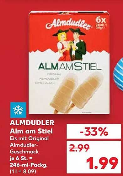 ALMDUDLER Alm am Stiel Eis – 6er Pack mit Original Almdudler-Geschmack