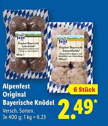 Alpenfest Original Bayerische Knödel
