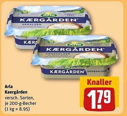 Arla Kærgården - Verschiedene Sorten, je 200-g-Becher