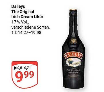 Baileys The Original Irish Cream Likör