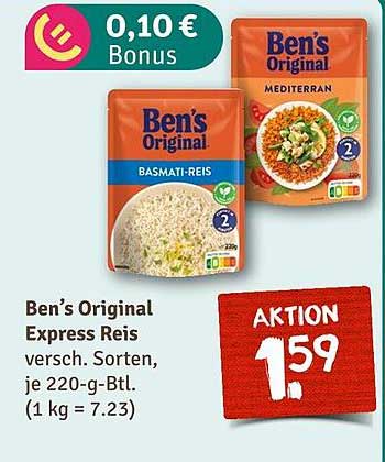 Ben’s Original Express Reis - Verschiedene Sorten