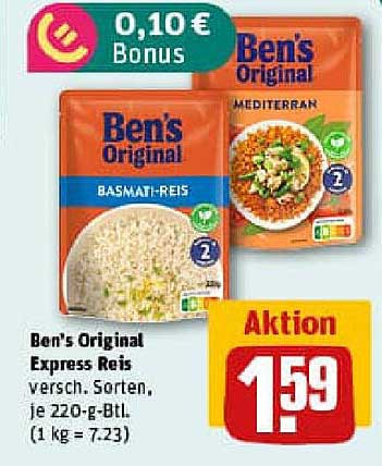 Ben's Original Express Reis - Verschiedene Sorten, je 220-g-Btl.