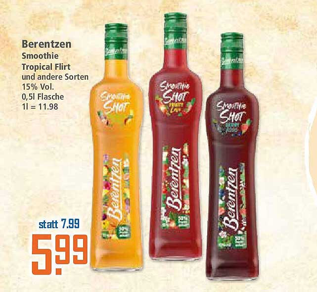 Berentzen Smoothie Tropical Flirt 0,5l