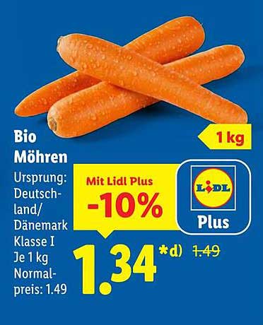 Bio Möhren 1 kg - Jetzt zum Sparpreis!