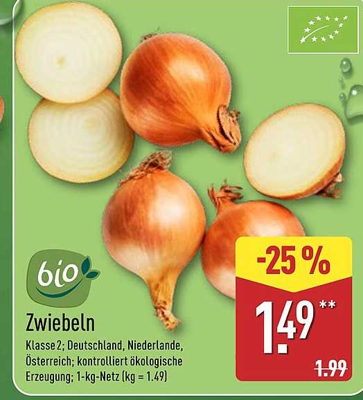 Bio-Zwiebeln 1 kg Netz