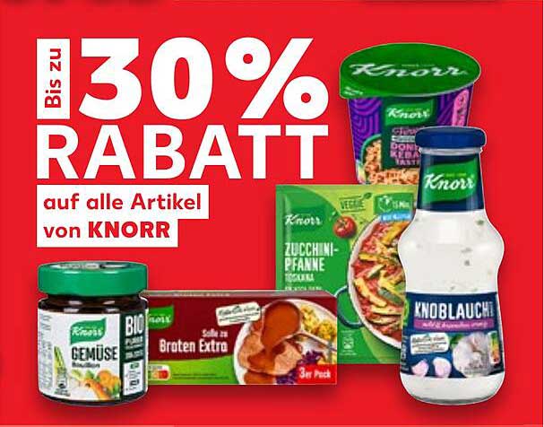 Bis zu 30 % Rabatt auf alle Artikel von KNORR