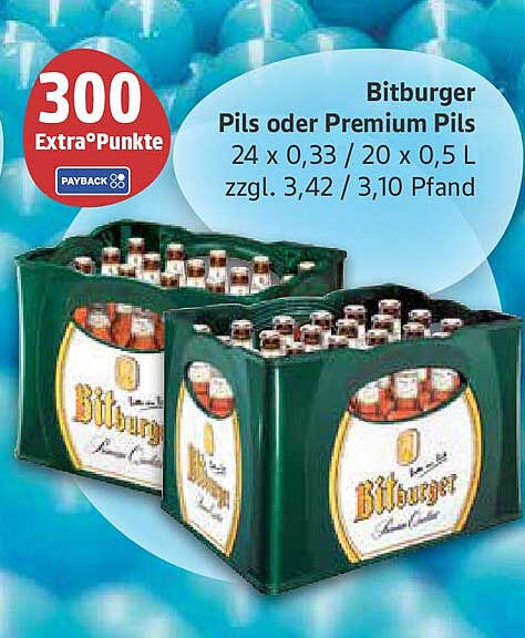 Bitburger Pils oder Premium Pils 24 x 0,33 L / 20 x 0,5 L