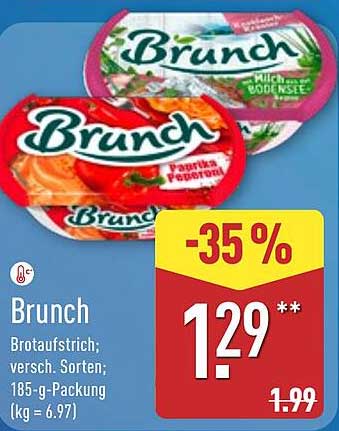Brunch Brotaufstrich, verschiedene Sorten, 185-g-Packung