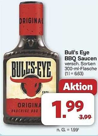 Bull's Eye BBQ Sauce 300-ml-Flasche