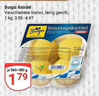Burgis Knödel - Verschiedene Sorten, fertig gerollt