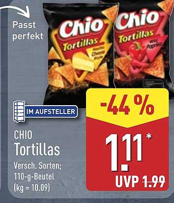 CHIO Tortillas – Versch. Sorten; 110-g-Beutel
