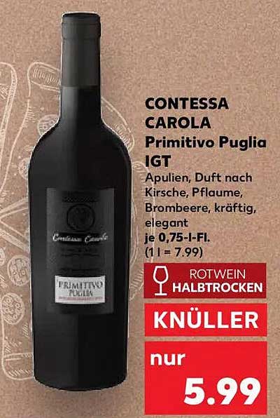 CONTIESSA CAROLA Primitivo Puglia IGT