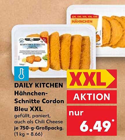 DAILY KITCHEN Hähnchen-Schnitte Cordon Bleu XXL