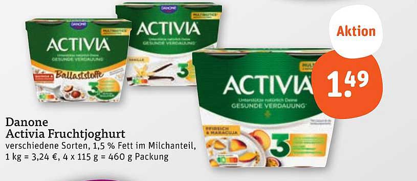 Danone Activia Fruchtjoghurt - gesunde Verdauung in leckeren Variationen