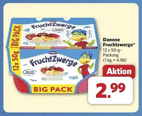 Danone Fruchtzwerge 12 x 50 g - BIG PACK