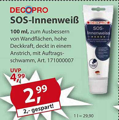 DECOPRO SOS-Innenweiß 100 ml