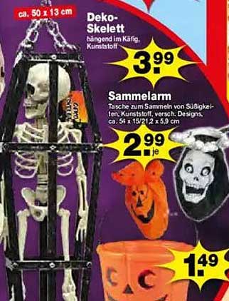 Deko-Skelett und Sammelarm - Spaß für die Halloween-Saison