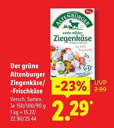 Der grüne Altenburger Ziegekäse/-Frischkäse
