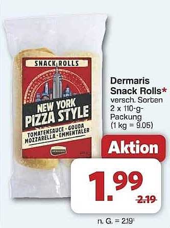 Dermaris Snack Rolls - New York Pizza Style