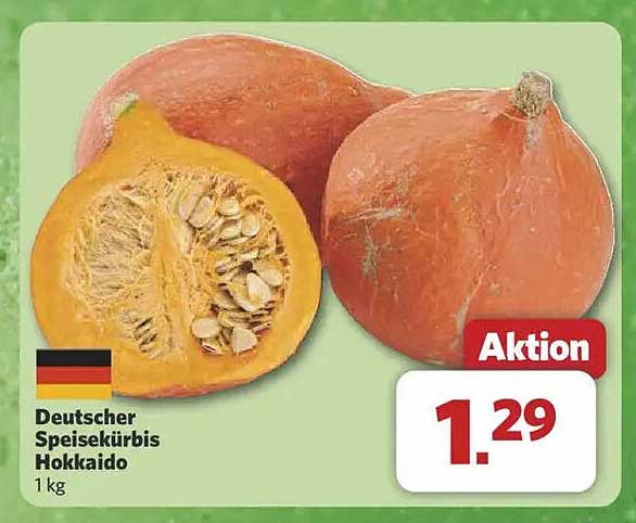 Deutscher Speisekürbis Hokkaido, 1 kg