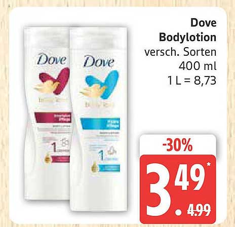 Dove Bodylotion verschieden. Sorten 400 ml