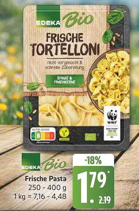 EDEKA Bio Frische Tortelloni – Spinat & Ricotta
