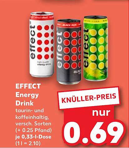 EFFECT Energy Drink - Taurin- und koffeinhaltig
