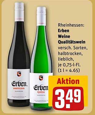Erben Qualitätswein - Verschiedene Sorten, halbtrocken, lieblich, 0,75 l