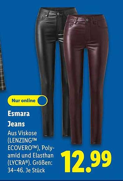 Esmara Jeans aus Viskose (LENZING™ ECOVERO™), Polyamid und Elasthan (LYCRA®)