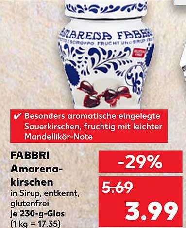 FABBRI Amarena-Kirschen in Sirup - 230-g-Glas