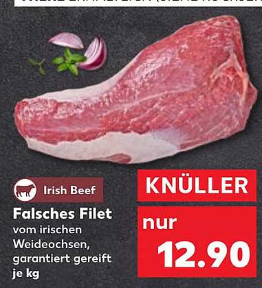 Falsches Filet vom irischen Weideochsen, garantiert gereift je kg