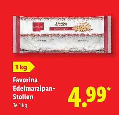 Favorina Edelmarzipan-Stollen 1 kg