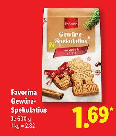 Favorina Gewürz-Spekulatius 600 g