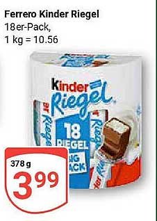 Ferrero Kinder Riegel 18er-Pack