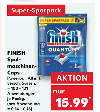 FINISH Spülmaschinen-Caps Powerball All in 1 – Super-Sparpack