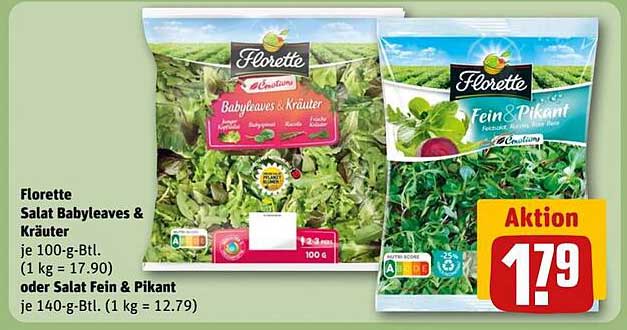 Florette Salat Babyleaves & Kräuter oder Salat Fein & Pikant