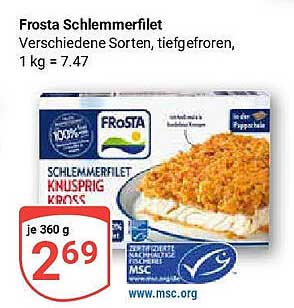 Frosta Schlemmerfilet - verschiedene Sorten, tiefgefroren