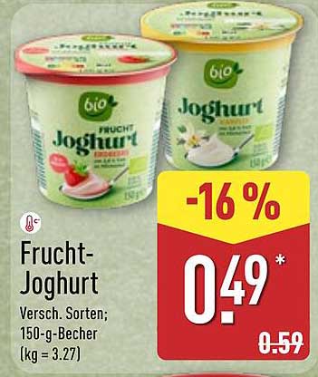 Frucht-Joghurt Verschiedene Sorten; 150-g-Becher