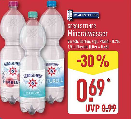 GEROLSTEINER Mineralwasser - Verschiedene Sorten