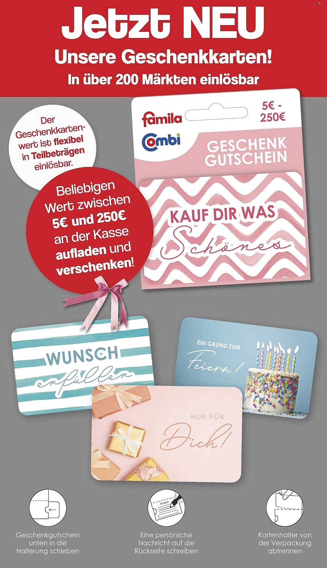 Geschenkkarten von Famila - Flexibel und Persönlich