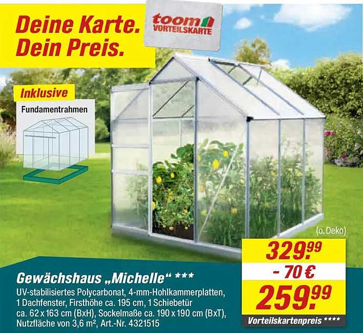 Gewächshaus „Michelle“ ***