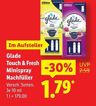 Glade Touch & Fresh Minispray Nachfüller - 30% Rabatt!
