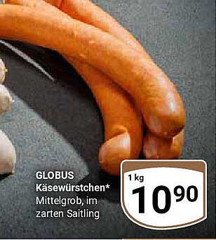 GLOBUS Käsewürstchen* Mittelfein im zarten Saitling