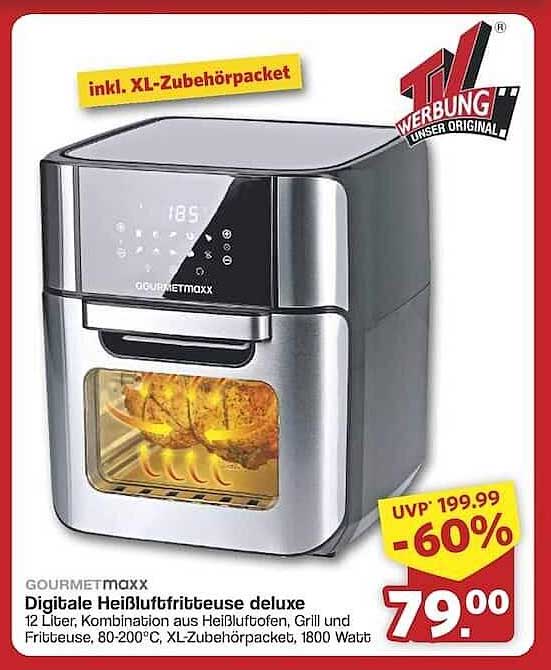 GOURMETmaxx Digitale Heißluftfriteuse deluxe
