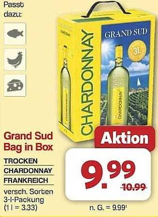 Grand Sud Bag in Box Chardonnay - 3 l