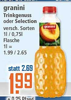 granini Trinkgenuss oder Selection - versch. Sorten 1 l / 0,75 l Flasche